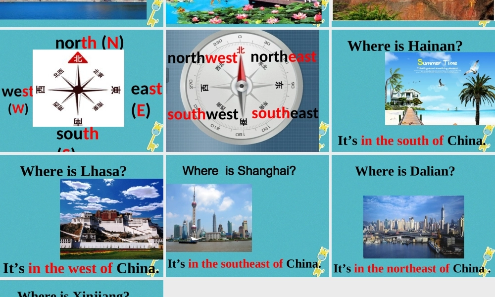 六年级英语下册 Unit 7 Shanghai Is in the Southeast of China课件2 陕旅版-陕旅版小学六年级下册英语课件