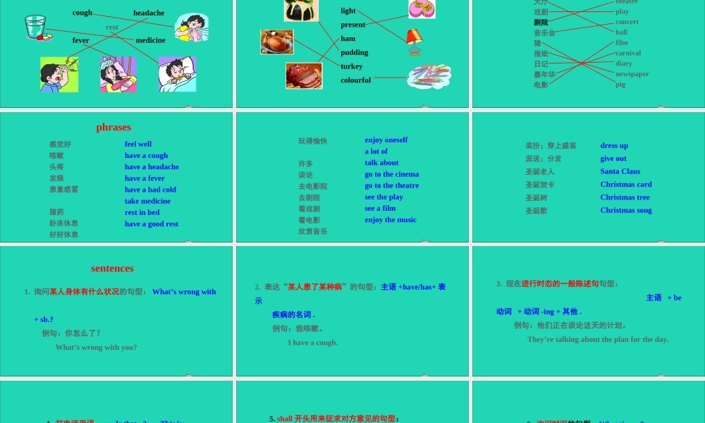 六年级英语上册Assessment Ⅳ课件