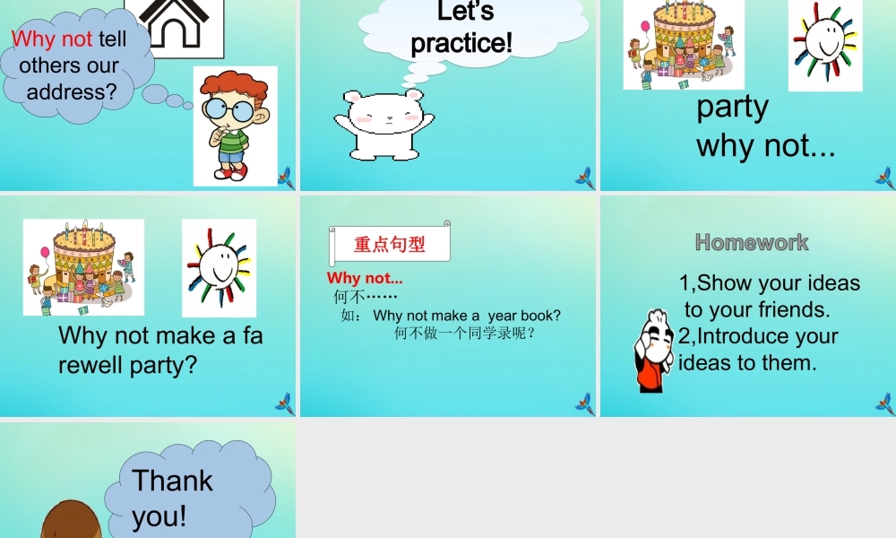 六年级英语下册 Unit 8 Farewell Part A课件2 闽教版（三起）-闽教版小学六年级下册英语课件
