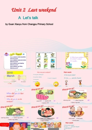 六年级英语下册 Unit 2 Last weekend Part A Lets talk教学课件 人教PEP版-人教PEP小学六年级下册英语课件
