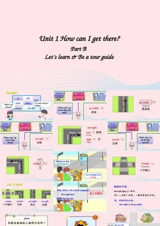 六年级英语上册Unit 1 Part B 第1课时课件