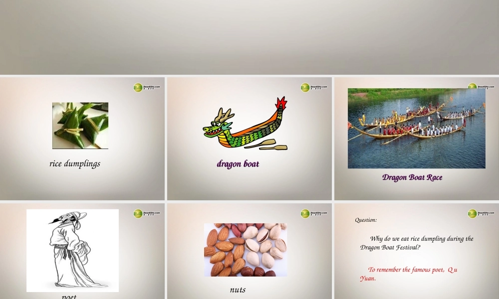 六年级英语下册 Unit 8 The Dragon Boat Festival课件（1） 湘少版