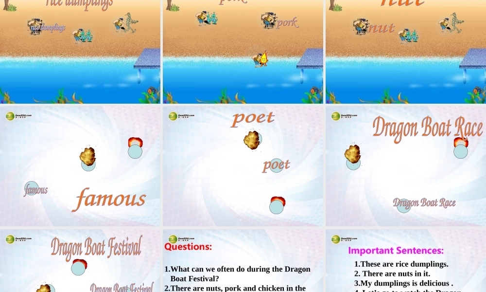 六年级英语下册 Unit 8 The Dragon Boat Festival课件（2） 湘少版