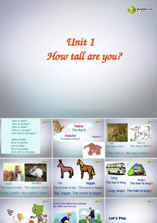 六年级英语下册 unit1 How tall are you课件（1） 人教PEP