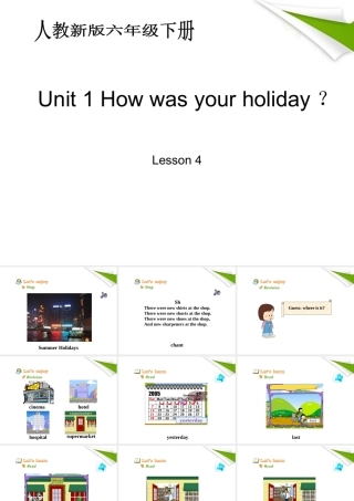 六年级英语下册 unit1 lesson3-4课件 人教新版