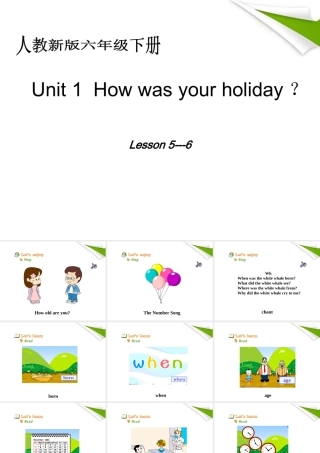 六年级英语下册 unit1 lesson5-6课件 人教新版