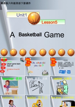 六年级英语下册 unit1 lesson5课件 冀教版