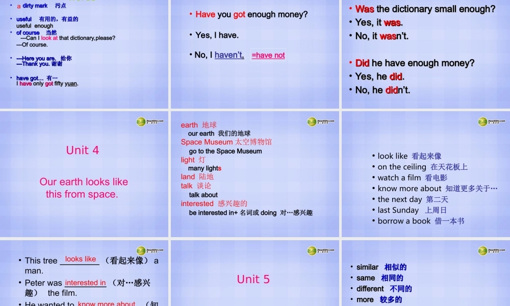 六年级英语下册 Unit1-5课件 湘少版