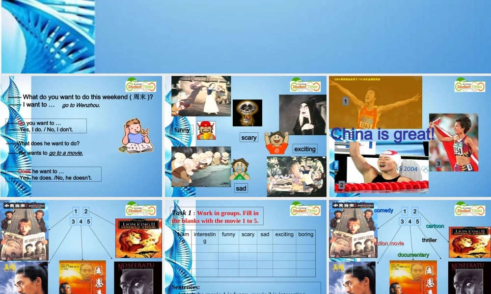 六年级英语下册 Unit2 Do you want to go to a movie（7）课件 鲁教版