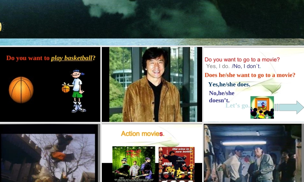 六年级英语下册 Unit2 Do you want to go to a movie（15）课件 鲁教版