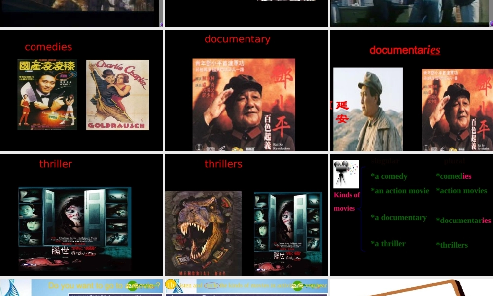 六年级英语下册 Unit2 Do you want to go to a movie（15）课件 鲁教版