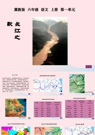 六年级语文上册 第一单元 1《长江之歌》课件 冀教版-冀教版小学六年级上册语文课件