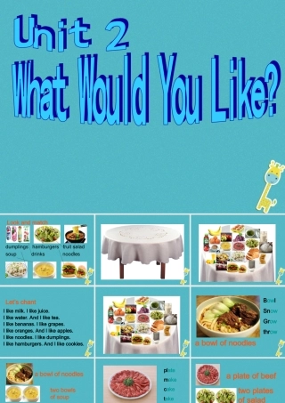 六年级英语下册 Unit2 What Would You Like课件2 陕旅版-陕旅版小学六年级下册英语课件