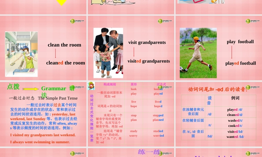 六年级英语下册 unit3 last weekend partA课件 人教PEP