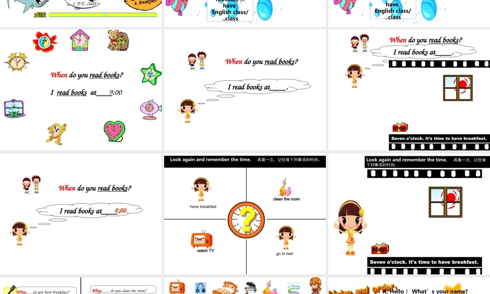 六年级英语下册 Unit 11 Daily Life(1)课件 人教新起点