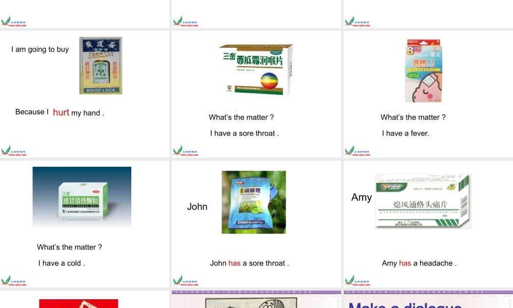 六年级英语下册 what’s the matter Mike课件 人教版pep