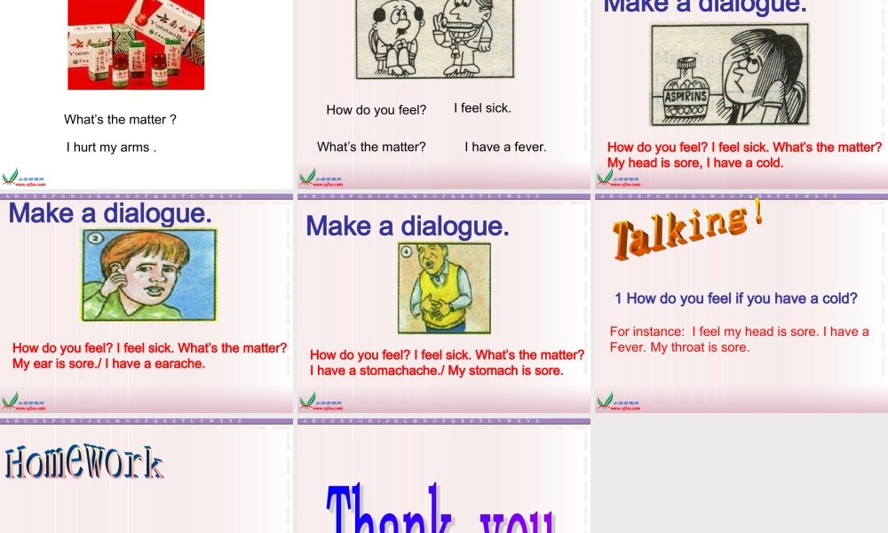 六年级英语下册 what’s the matter Mike课件 人教版pep