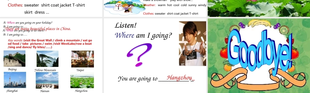 六年级英语下册 Unit 15(1) 第一课时课件 人教新起点