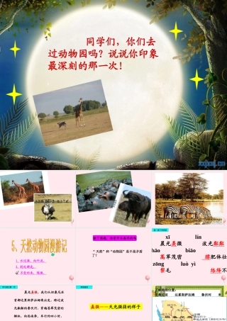 六年级语文上册 第二单元 5《天然动物园漫游记》课件推荐 北京版-北京版小学六年级上册语文课件