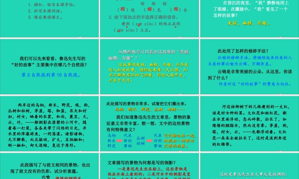 六年级语文上册 第八单元 25《好的故事》课件