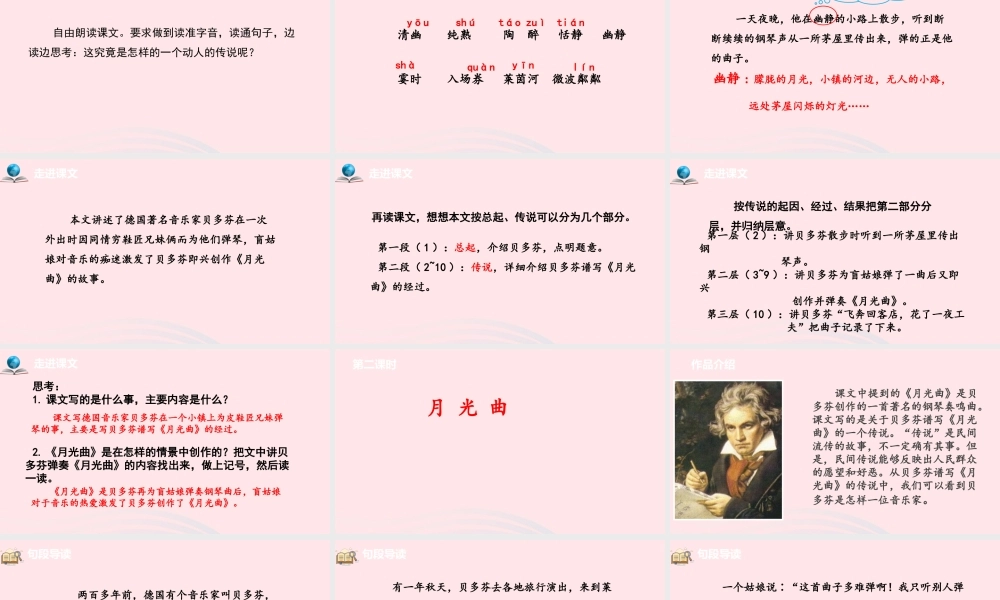 六年级语文上册 第七单元 22月光曲课件 新人教版