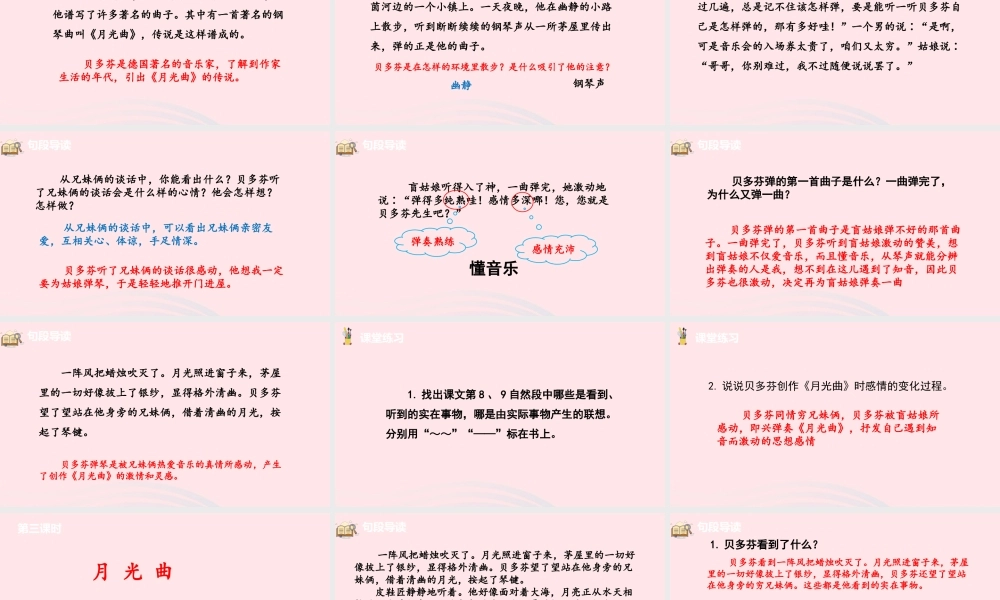 六年级语文上册 第七单元 22月光曲课件 新人教版