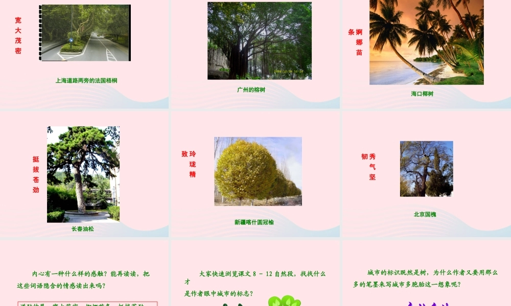 六年级语文上册 第二单元 6《城市的标志》课件 北京版-北京版小学六年级上册语文课件