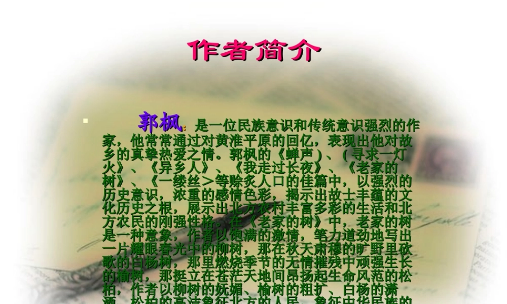 六年级语文上册 第八单元 空山鸟语课件3 湘教版-湘教版小学六年级上册语文课件
