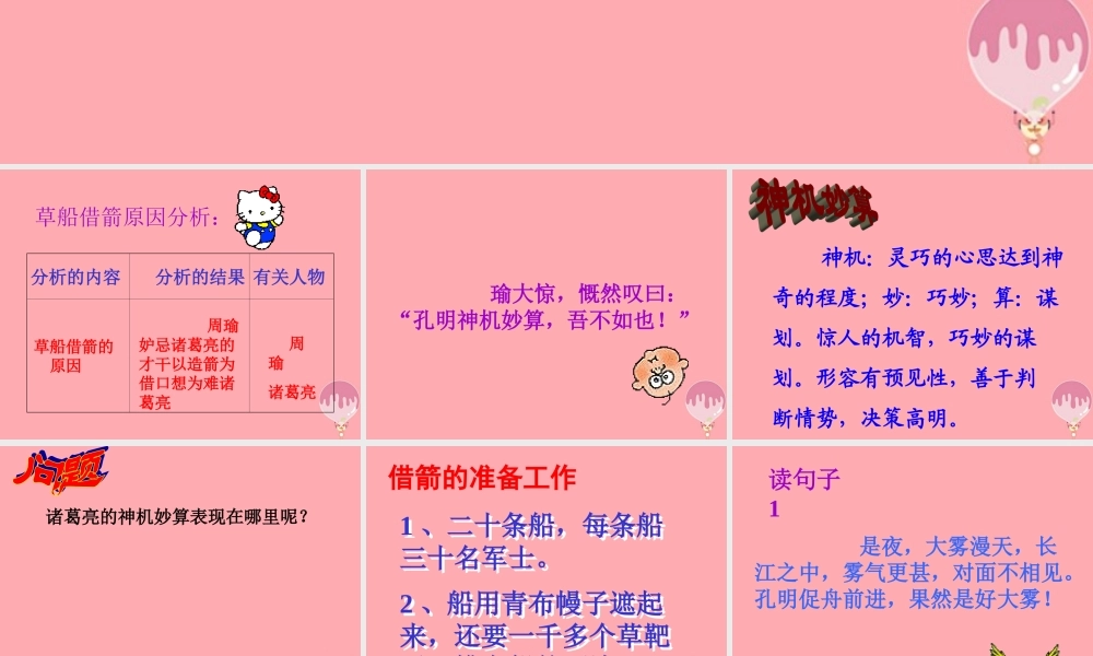 六年级语文上册 第二单元 孔明借箭课件4 湘教版-湘教版小学六年级上册语文课件