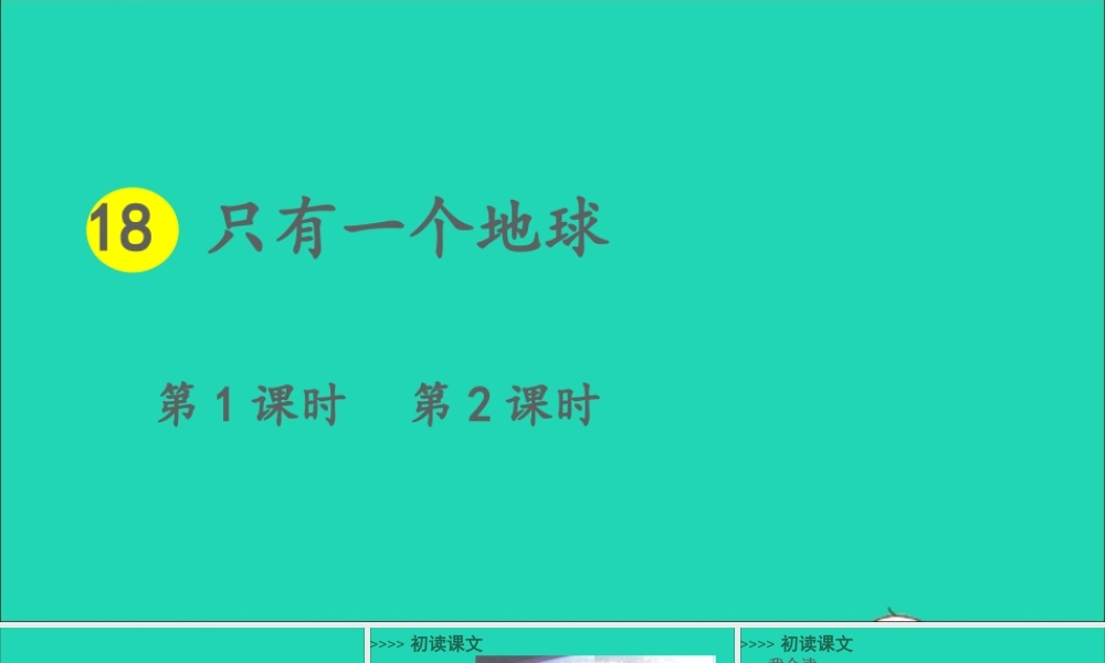 六年级语文上册 第六单元 18 只有一个地球课件