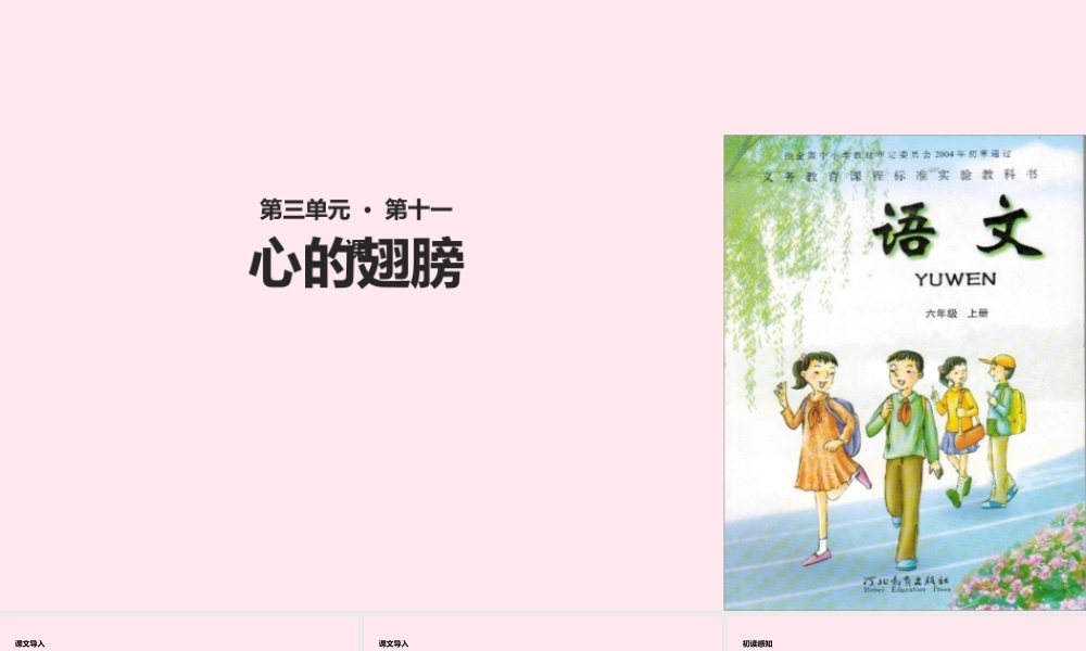 六年级语文上册 第三单元 11《心的翅膀》教学课件 冀教版-冀教版小学六年级上册语文课件