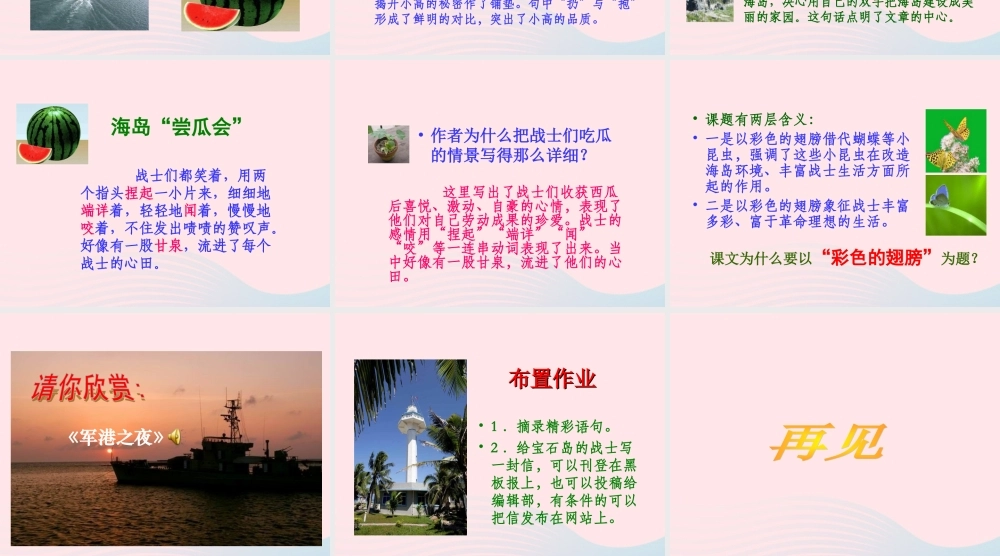 六年级语文上册 第二组 7 彩色的翅膀课件2