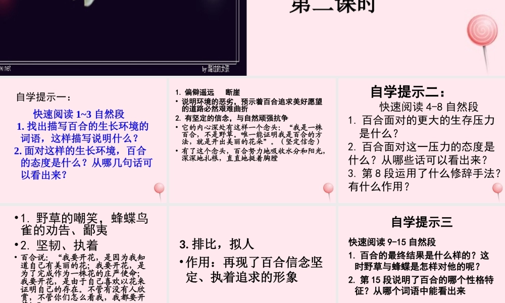 六年级语文上册 第三单元 12《百合花开》原创精品课件 北京版-北京版小学六年级上册语文课件