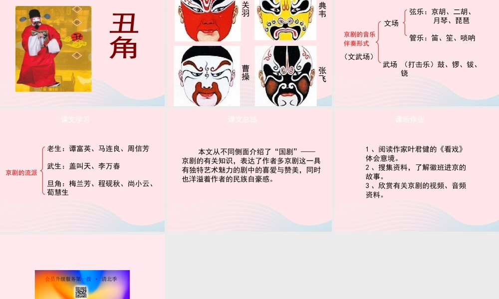 六年级语文上册 第六单元 27《京剧》名优课件 冀教版-冀教版小学六年级上册语文课件