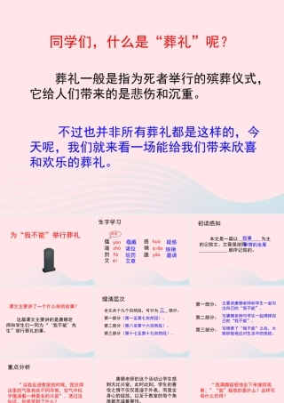 六年级语文上册 第三单元 15《为我不能举行葬礼》参考课件 冀教版-冀教版小学六年级上册语文课件