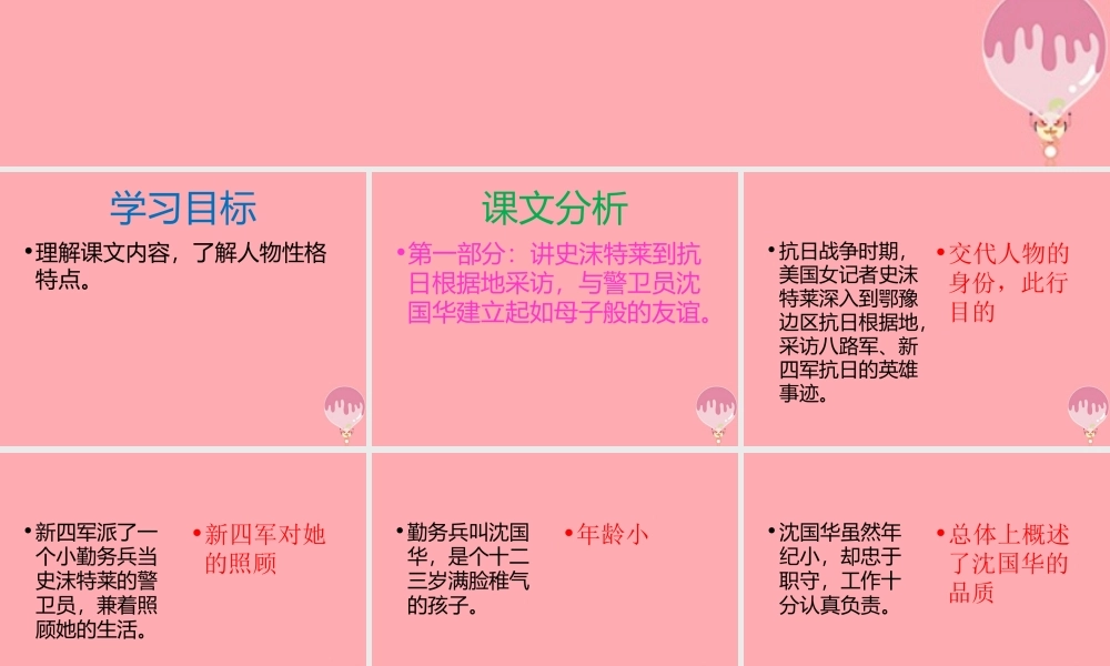 六年级语文上册 第三单元 史沫特莱的“中国儿子”课件1 湘教版-湘教版小学六年级上册语文课件