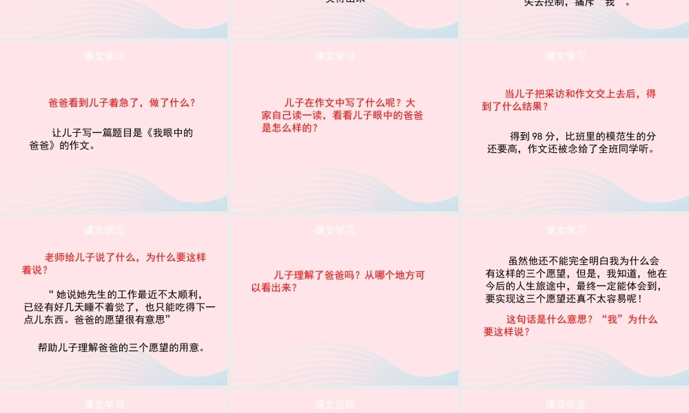 六年级语文上册 第五单元 24《儿子的采访》名优课件 冀教版-冀教版小学六年级上册语文课件