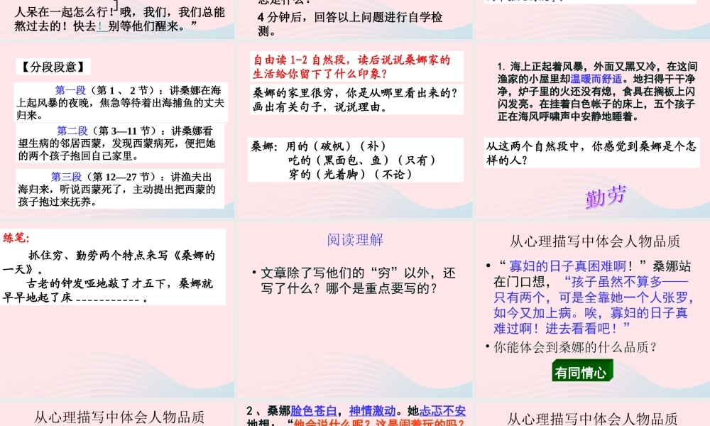 六年级语文上册 第三组 9穷人课堂教学课件3 新人教版-新人教版小学六年级上册语文课件