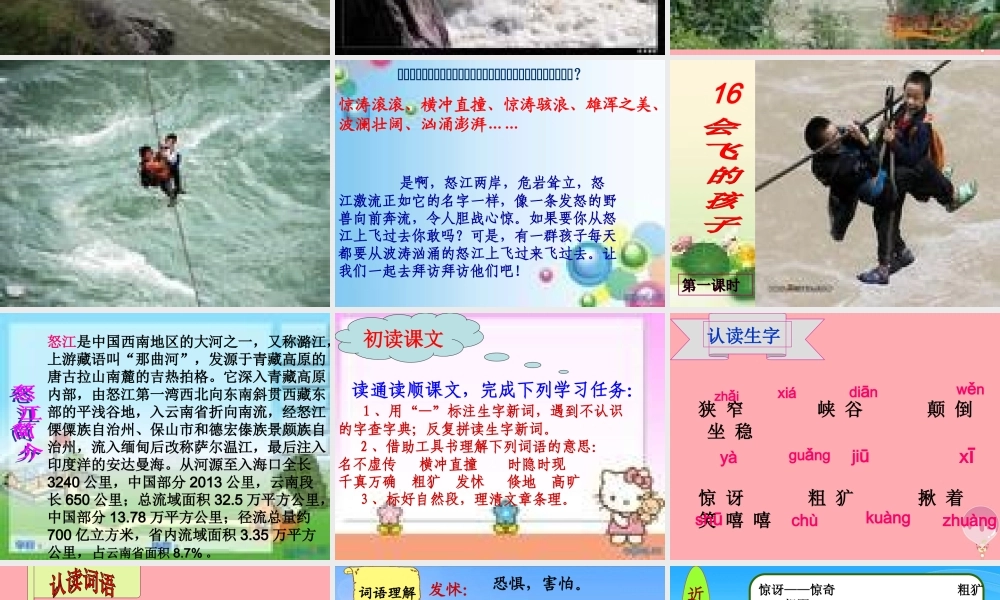 六年级语文上册 第五单元 会飞的孩子课件1 湘教版-湘教版小学六年级上册语文课件