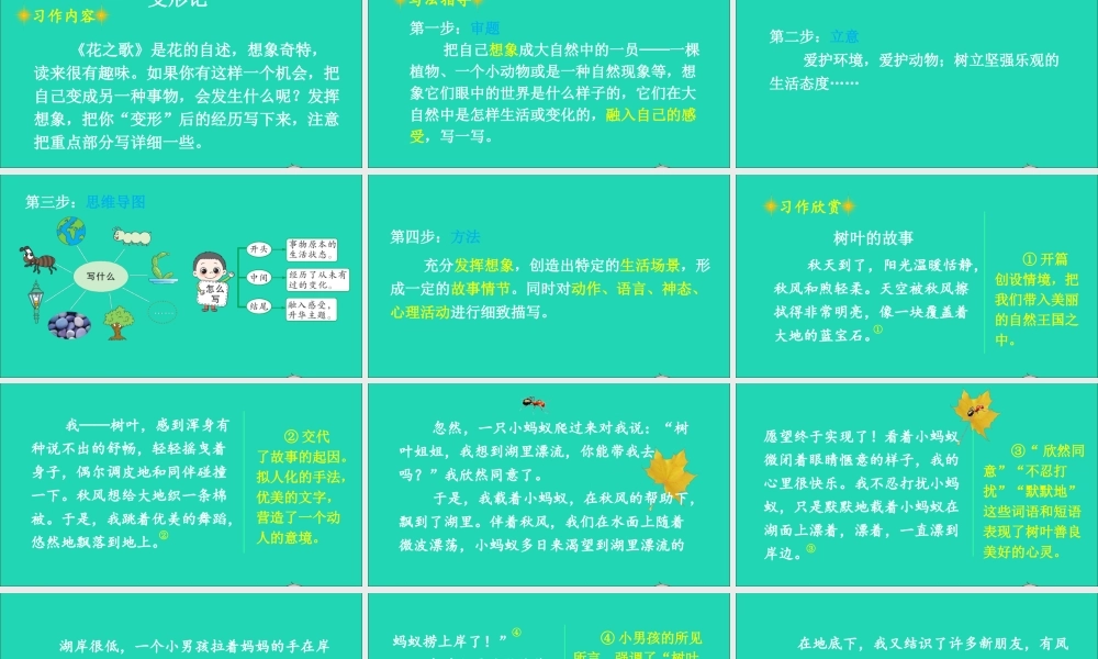 六年级语文上册 第一单元 习作：变形记课件1 新人教版-新人教版小学六年级上册语文课件