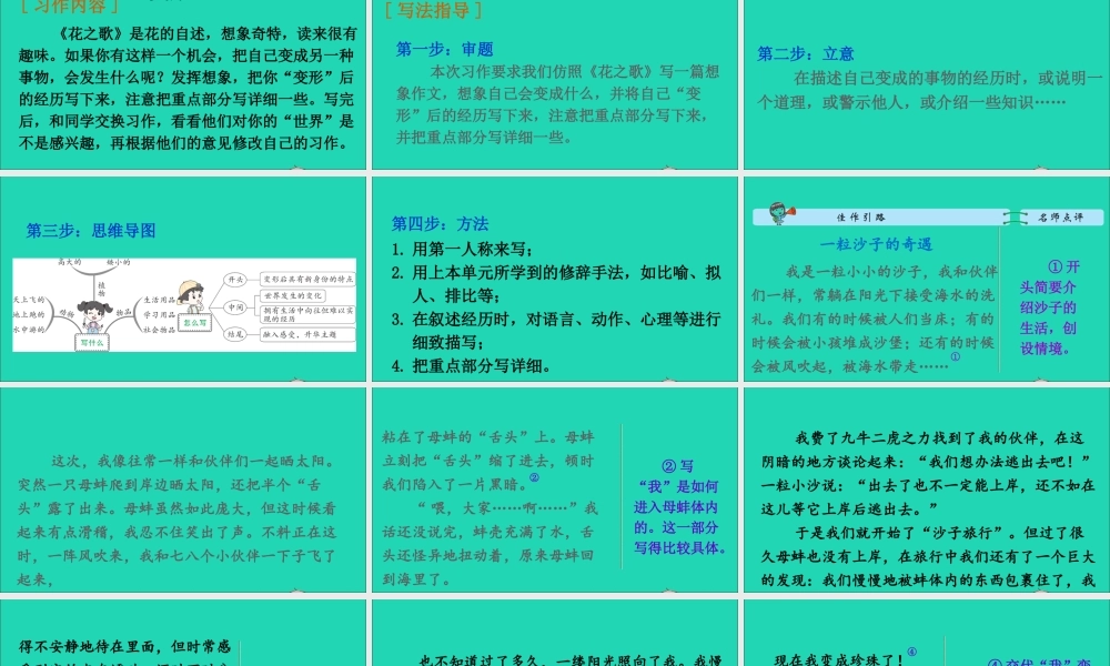 六年级语文上册 第一单元 习作：变形记课件2 新人教版-新人教版小学六年级上册语文课件