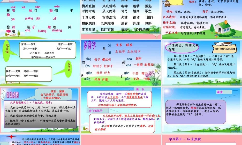 六年级语文上册 第五单元 会飞的孩子课件3 湘教版-湘教版小学六年级上册语文课件