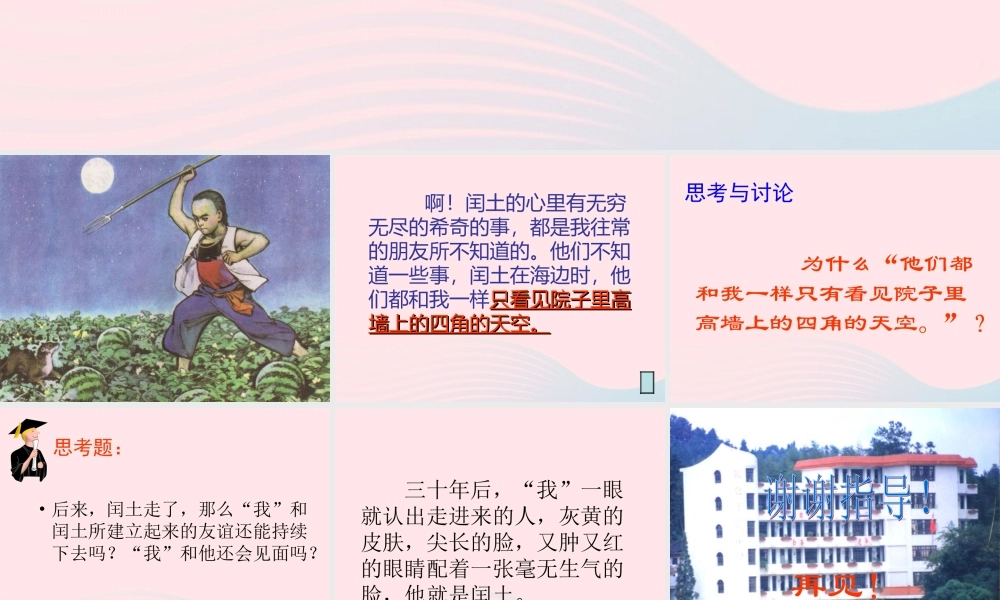 六年级语文上册 第五组 17 少年闰土课件3 新人教版-新人教版小学六年级上册语文课件
