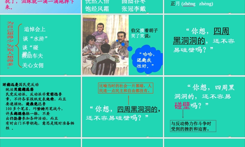 六年级语文上册 第五组 18我的伯父鲁迅先生课堂教学课件2 新人教版-新人教版小学六年级上册语文课件