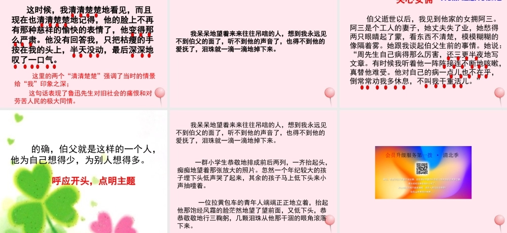 六年级语文上册 第五组 18我的伯父鲁迅先生课堂教学课件3 新人教版-新人教版小学六年级上册语文课件