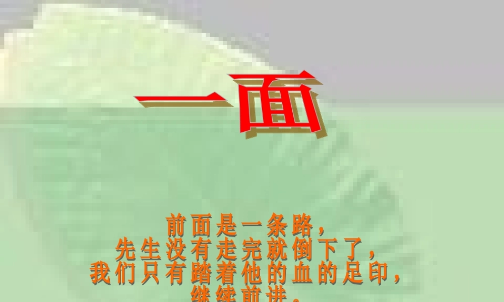 六年级语文上册 第五组 19 一面课件2 新人教版-新人教版小学六年级上册语文课件