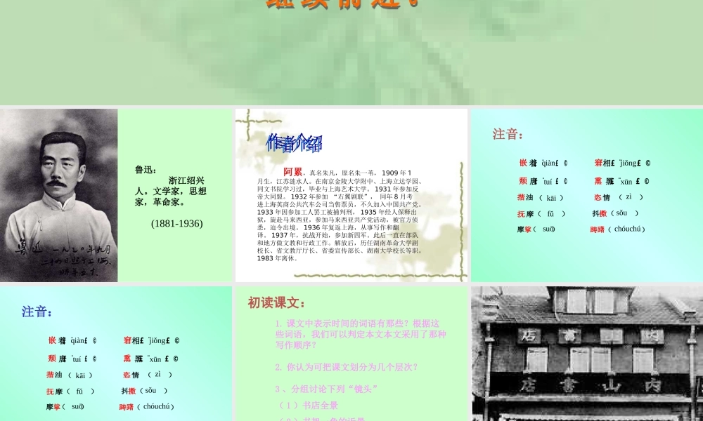 六年级语文上册 第五组 19 一面课件2 新人教版-新人教版小学六年级上册语文课件