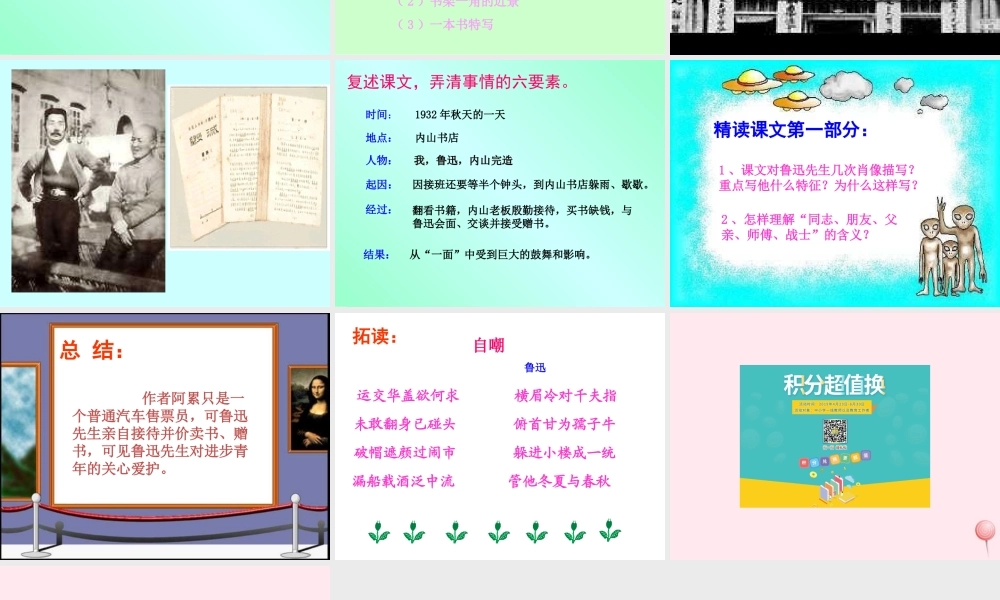 六年级语文上册 第五组 19 一面课件2 新人教版-新人教版小学六年级上册语文课件