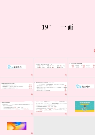 六年级语文上册 第五组 19 一面习题课件 新人教版-新人教版小学六年级上册语文课件