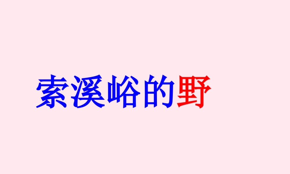 六年级语文上册 第一组 4 索溪峪的野课件4 新人教版-新人教版小学六年级上册语文课件